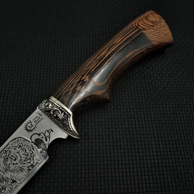 Нож Пластун из стали 95х18, рукоять венге, литьё мельхиор в интернет-магазине art-steel.ru, фото