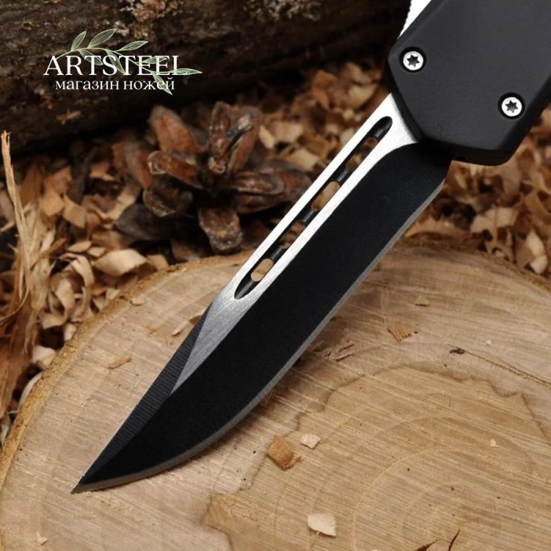 Автоматический складной нож Тирекс (фронтальный), сталь 440, рукоять алюминий в интернет-магазине art-steel.ru, фото