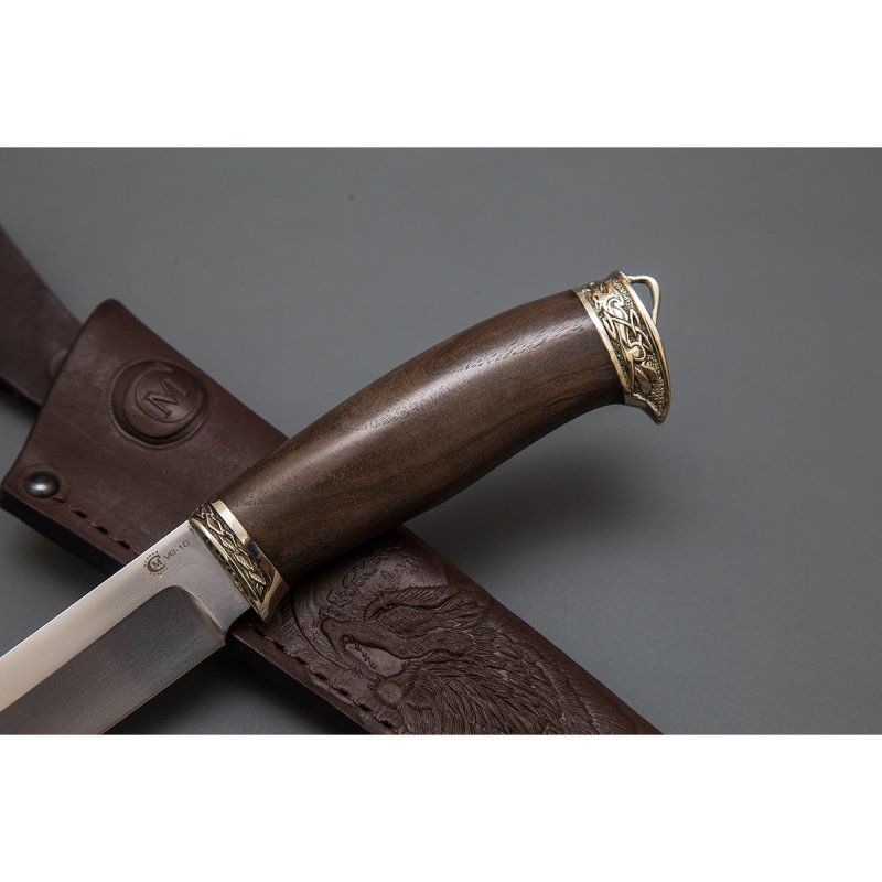 Нож Ястреб из стали VG-10, рукоять ореховый кап в интернет-магазине art-steel.ru, фото