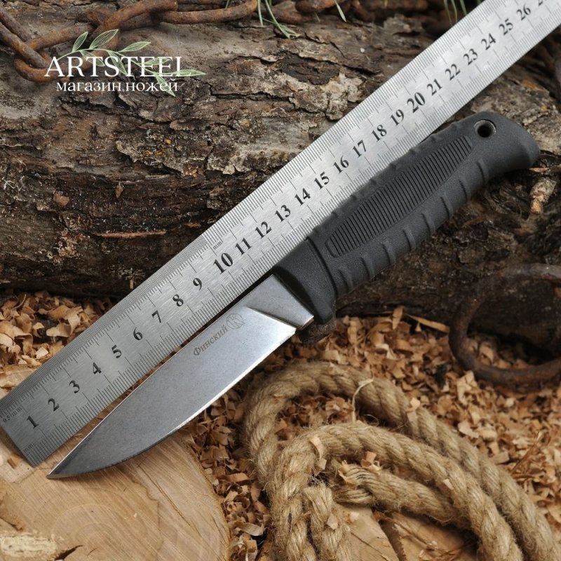Нож Финский сталь Х12МФ, рукоять эластрон в интернет-магазине art-steel.ru, фото