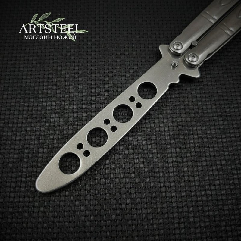 Нож бабочка тренировочный Серый Омут в интернет-магазине art-steel.ru, фото