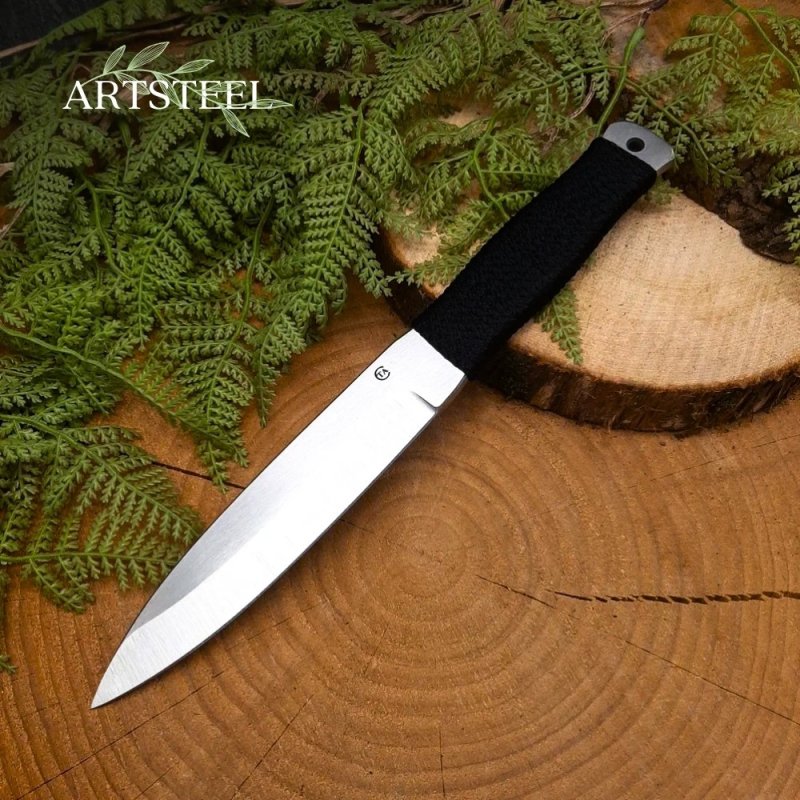 Нож Горец-3 из стали 65Х13, рукоять сталь, нейлон в интернет-магазине art-steel.ru, фото