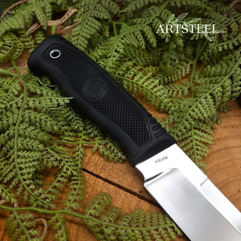 Нож Пласт-1Т из стали 95Х18, рукоять резина в интернет-магазине art-steel.ru, фото