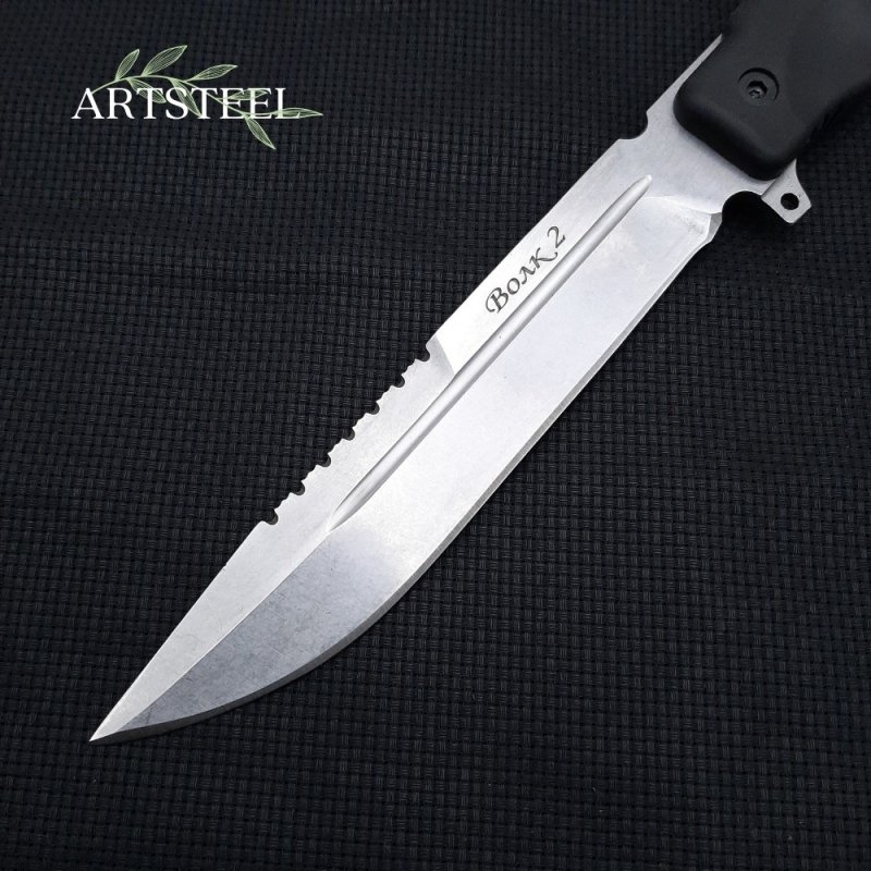 Нож Волк, сталь AUS8, рукоять эластрон в интернет-магазине art-steel.ru, фото