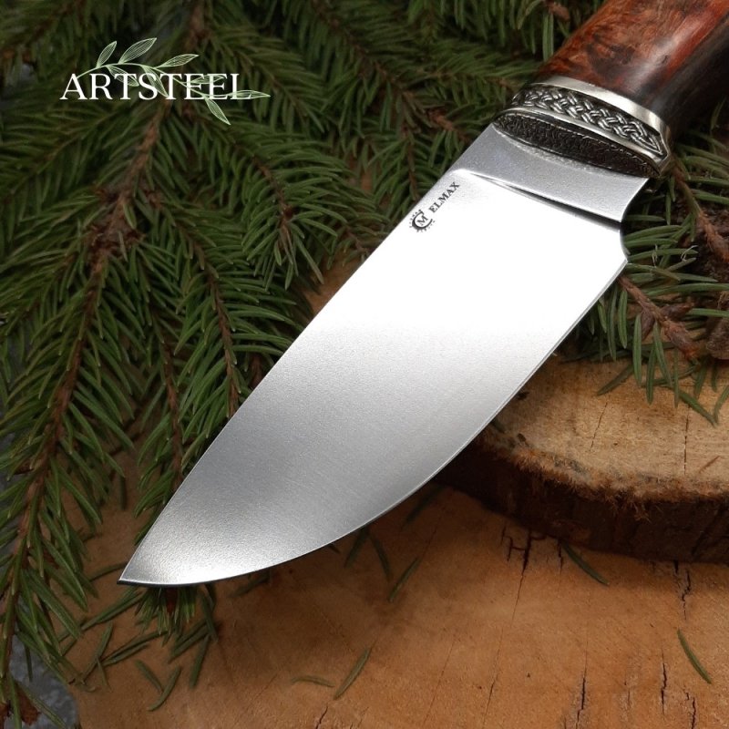 Нож Разделочный из стали Elmax, рукоять карельская береза в интернет-магазине art-steel.ru, фото