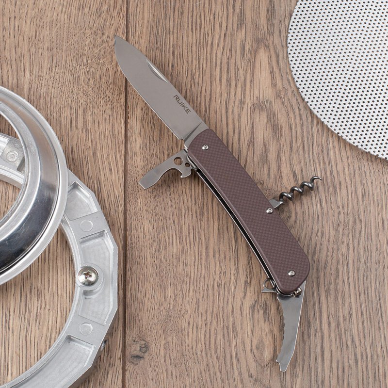 Многофункциональный нож Ruike, сталь Sandvik 12C27, рукоять G10 в интернет-магазине art-steel.ru, фото