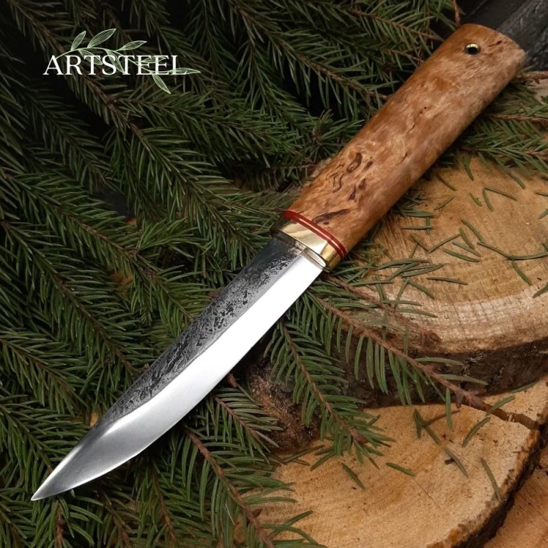 Нож Якут малый из стали К340, рукоять латунь в интернет-магазине art-steel.ru, фото