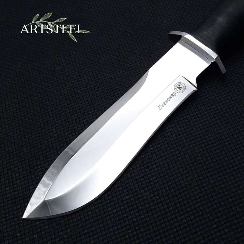 Нож Легионер из стали 95х18, рукоять наборная кожа в интернет-магазине art-steel.ru, фото