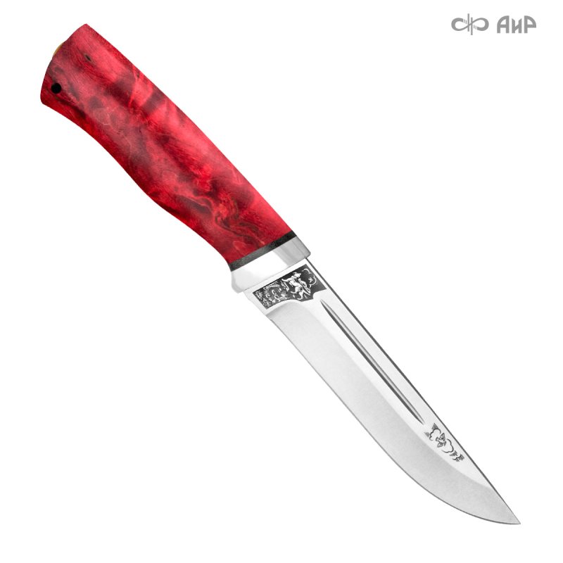 Универсальный нож Бекас, сталь CPR, рукоять стабилизированная карельская береза в интернет-магазине art-steel.ru, фото