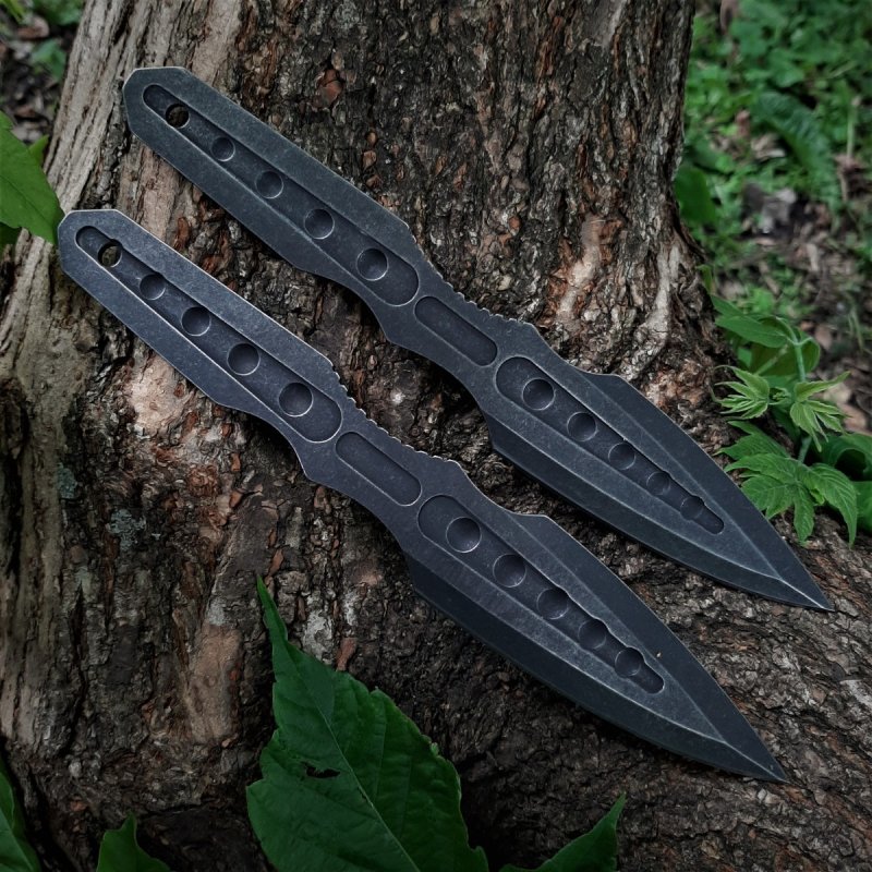 Набор метательных ножей Дубль, сталь 420, рукоять сталь в интернет-магазине art-steel.ru, фото