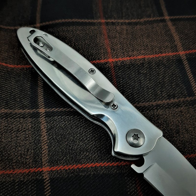 Автоматический складной нож Джекпот, сталь 420, рукоять металл в интернет-магазине art-steel.ru, фото