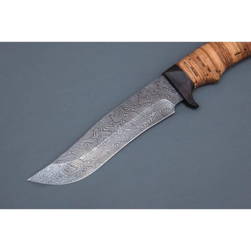 Нож Князь из дамасской стали, рукоять береста, граб в интернет-магазине art-steel.ru, фото