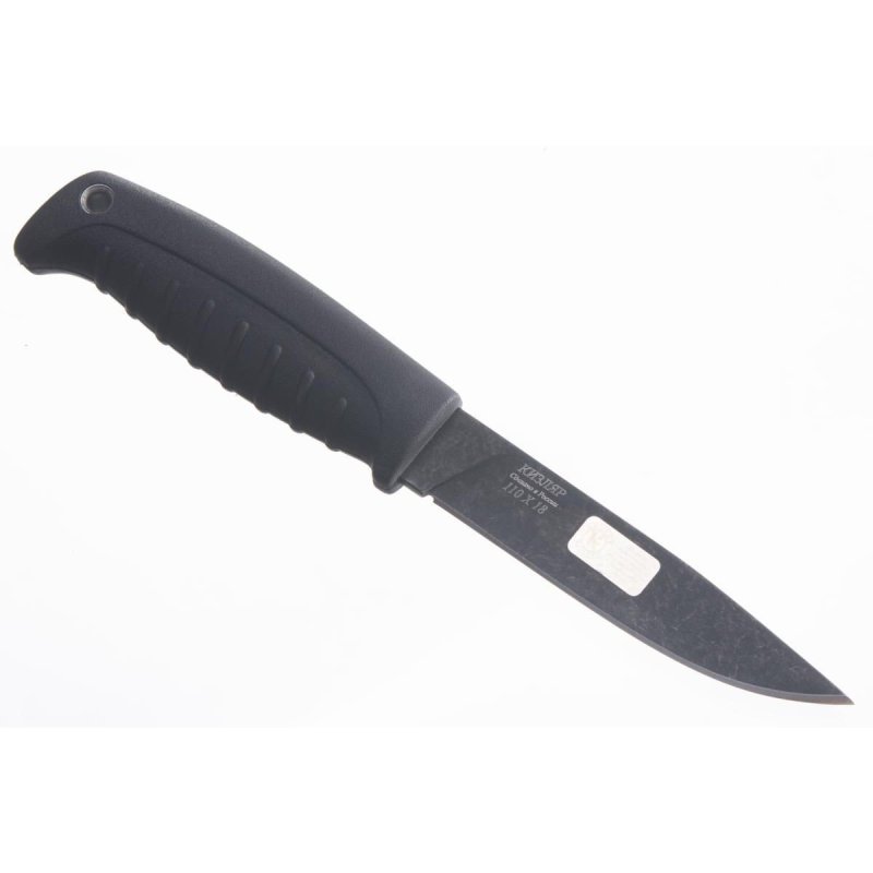 Нож Финский 110х18 стоунвош черный эластрон в интернет-магазине art-steel.ru, фото