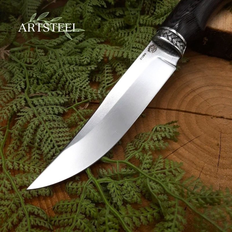 Нож Султан из стали Х12МФ, рукоять литье мельхиор, венге в интернет-магазине art-steel.ru, фото