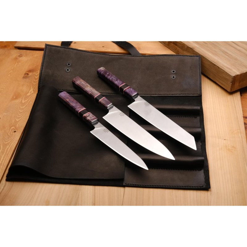 Кухонный нож Идеал-2 из стали Z160, рукоять карельская береза, G10 в интернет-магазине art-steel.ru, фото