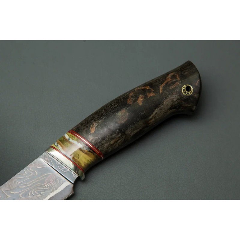 Нож Кайман из стали ламинированной стали, рукоять карельская береза в интернет-магазине art-steel.ru, фото