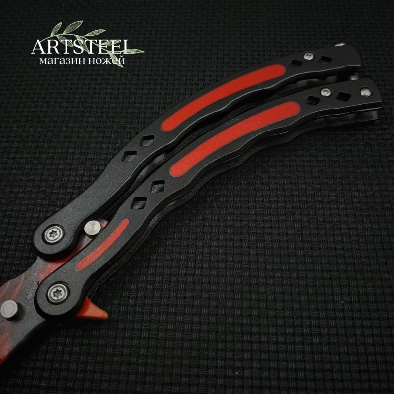 Нож бабочка тренировочный CS GO Balisong в интернет-магазине art-steel.ru, фото