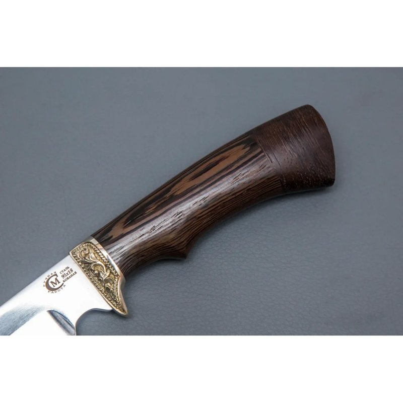 Нож Юнкер из стали 95Х18, рукоять венге, литье мельхиор в интернет-магазине art-steel.ru, фото