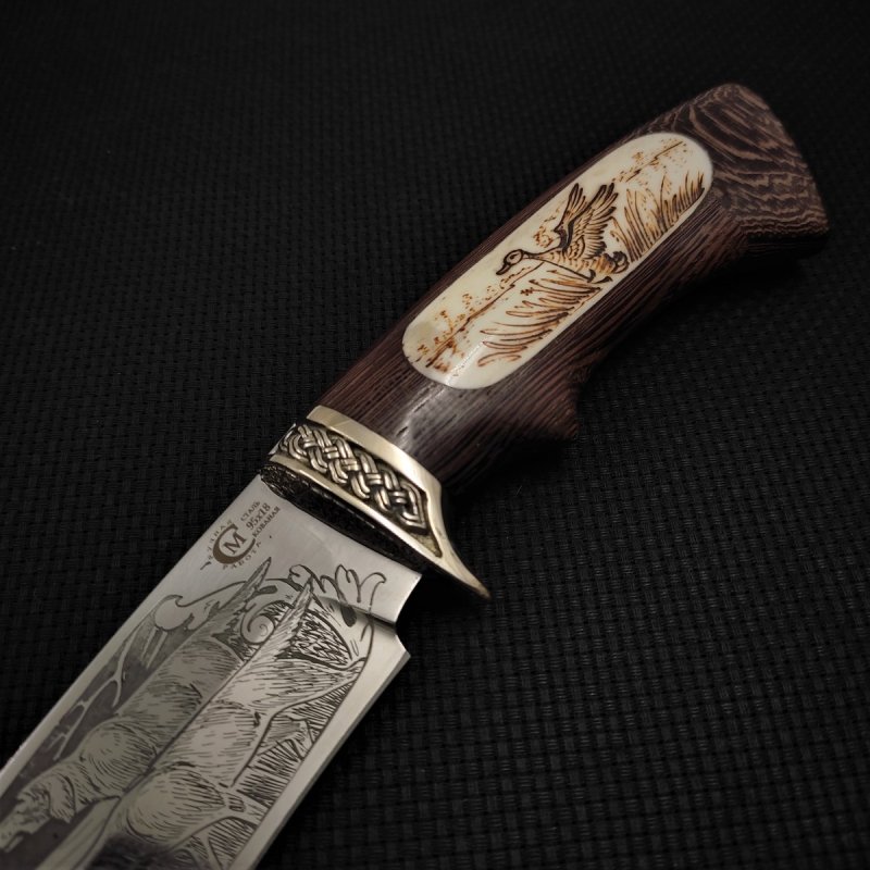 Нож Скиф из стали 95х18, рукоять венге, литьё мельхиор в интернет-магазине art-steel.ru, фото