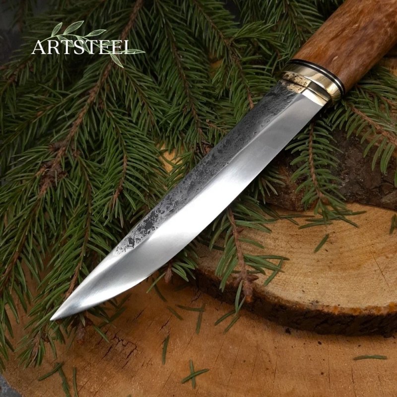 Нож Якут большой из стали К340, рукоять латунь в интернет-магазине art-steel.ru, фото