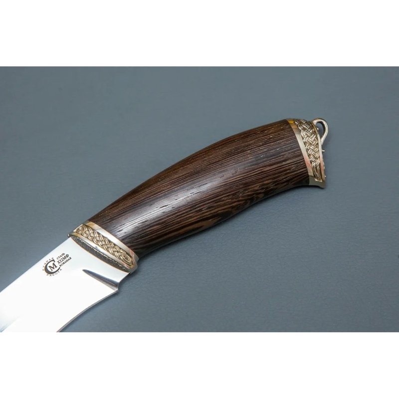 Нож Беркут из стали Х12МФ, рукоять венге, литье мельхиор в интернет-магазине art-steel.ru, фото