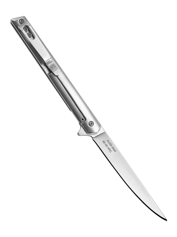 Универсальный складной нож STYLUS, сталь AUS8, рукоять сталь в интернет-магазине art-steel.ru, фото