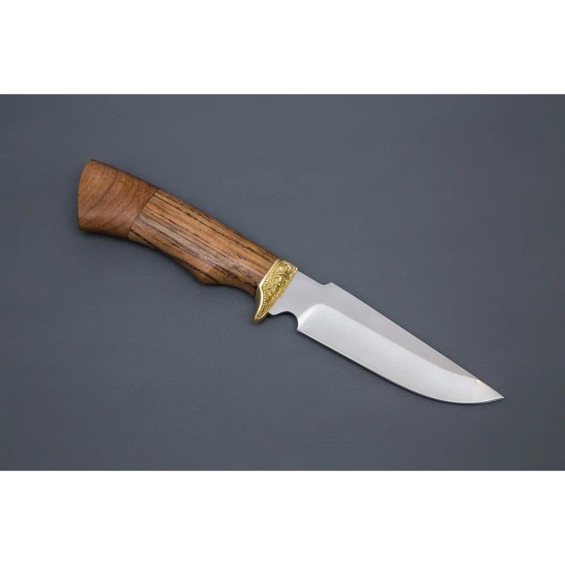 Нож Следопыт из стали 65х13, рукоять амазаку, латуннное литьё в интернет-магазине art-steel.ru, фото