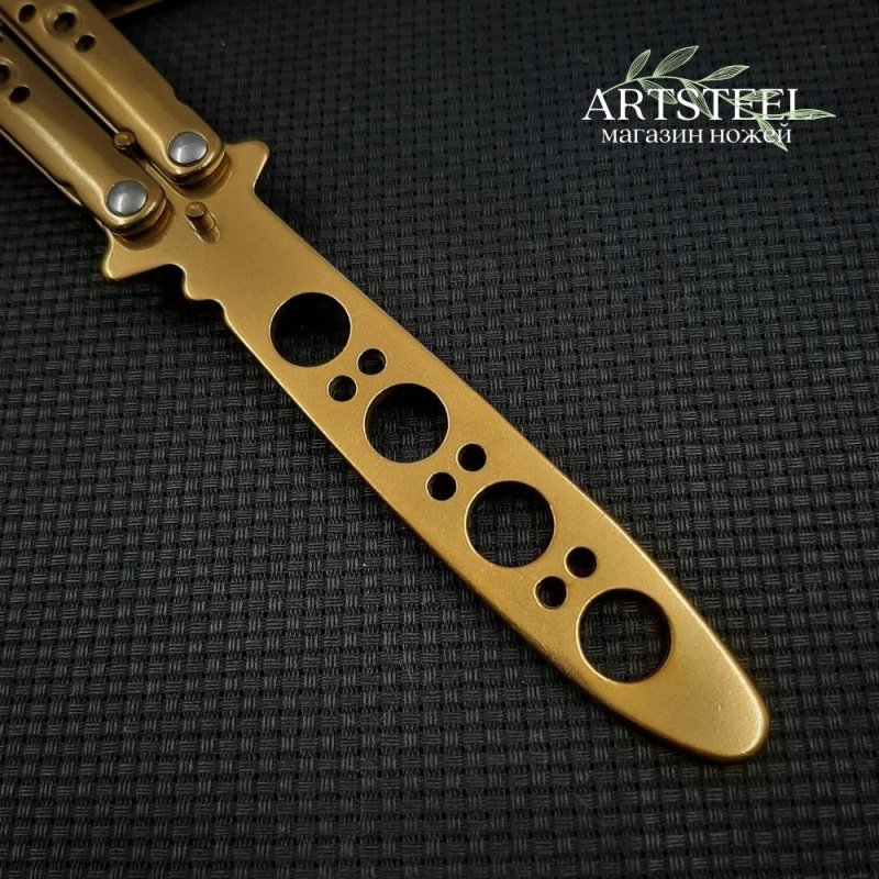 Нож бабочка тренировочный Золотой Рыцарь в интернет-магазине art-steel.ru, фото
