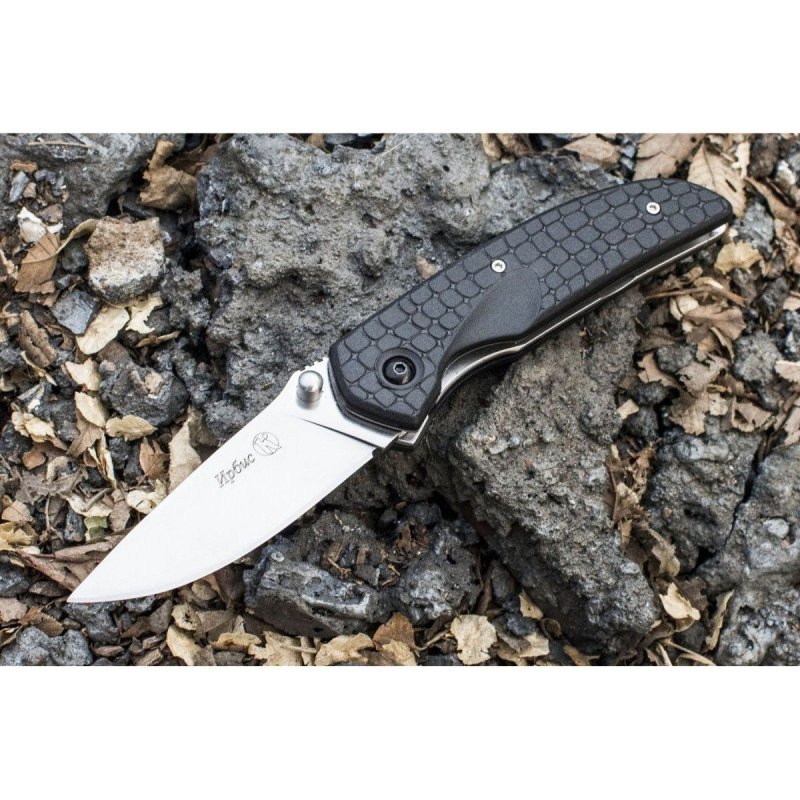 Складной нож Ирбис, сталь Х12МФ, рукоять эластрон в интернет-магазине art-steel.ru, фото