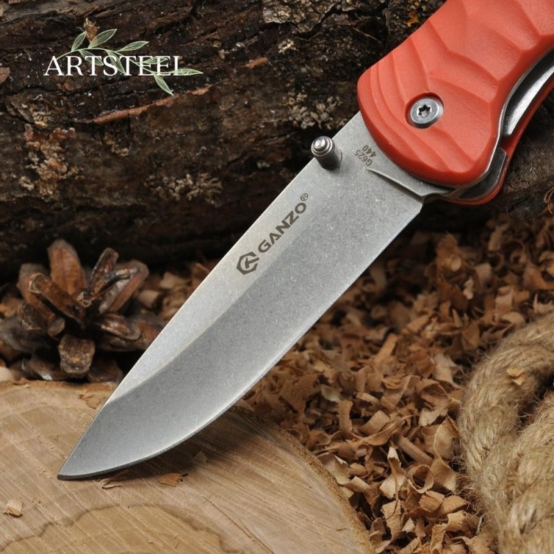 Складной нож Ganzo G6252, сталь 440C, рукоять пластик, резина в интернет-магазине art-steel.ru, фото
