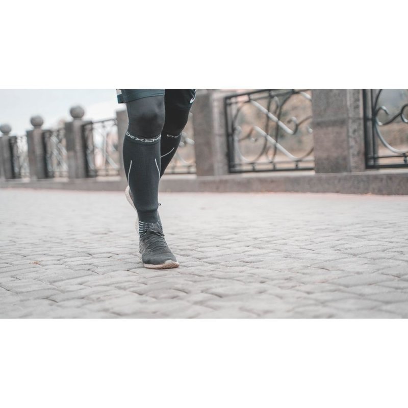 Водонепроницаемые носки DexShell Mudder S (36-38), черные с серыми полосками в интернет-магазине art-steel.ru, фото