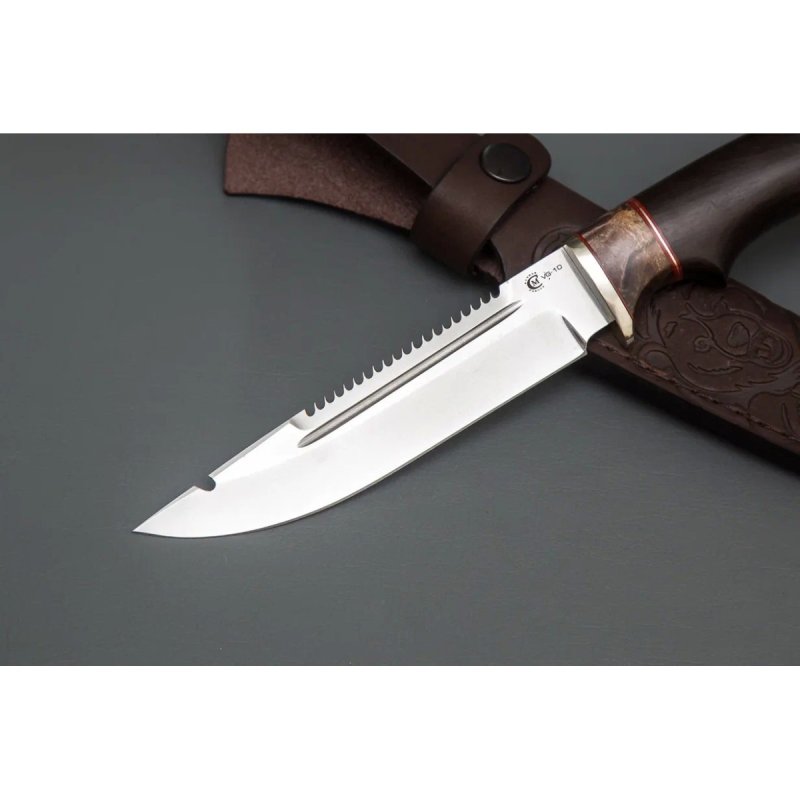 Нож Щука из стали VG-10, рукоять карельская береза, черное дерево в интернет-магазине art-steel.ru, фото