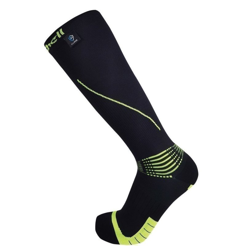 Водонепроницаемые носки Dexshell Mudder S (36-38), черные с желтыми полосками , DS635HVYS в интернет-магазине art-steel.ru, фото