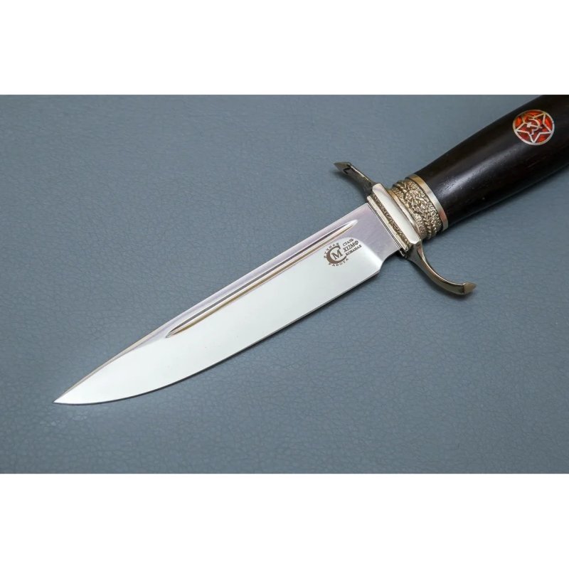 Нож НКВД из стали Х12МФ, рукоять венге, литье мельхиор в интернет-магазине art-steel.ru, фото