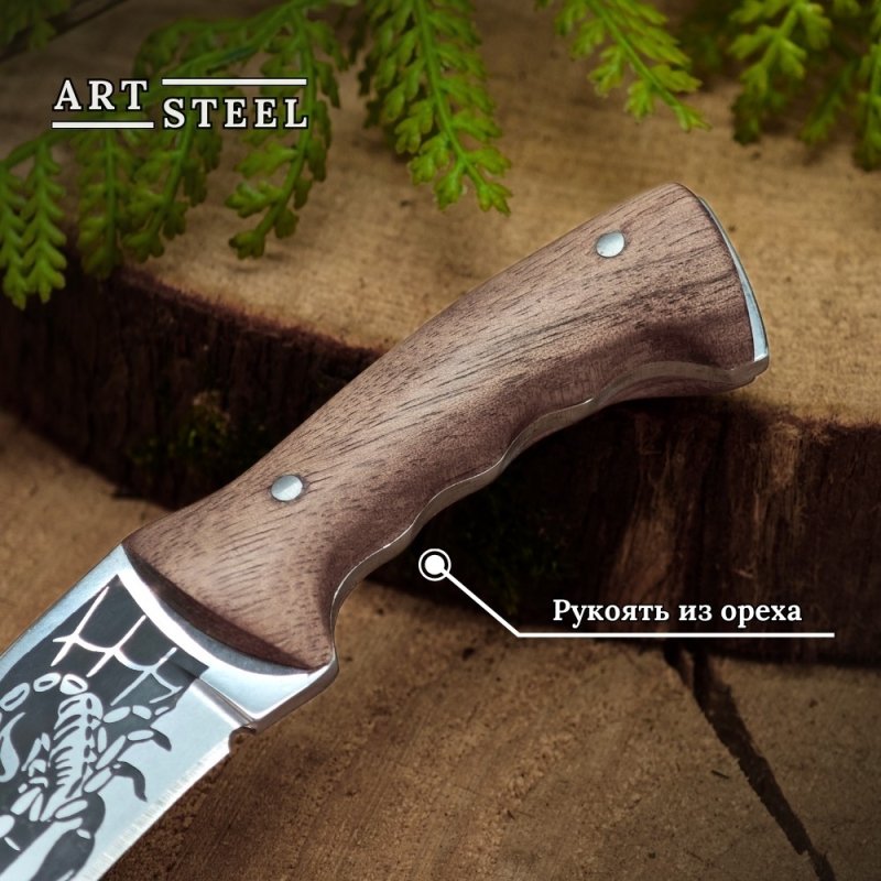 Нож сувенирный Скорпион, сталь AUS8, рукоять дерево в интернет-магазине art-steel.ru, фото