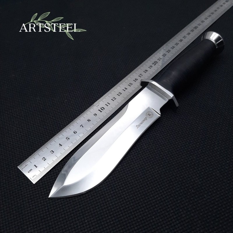 Нож Легионер из стали 95х18, рукоять наборная кожа в интернет-магазине art-steel.ru, фото