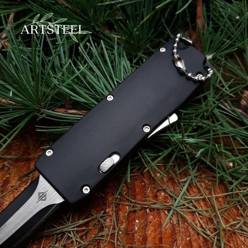 Автоматический складной нож Taunt (фронтальный), сталь 40х13, рукоять резинопластик в интернет-магазине art-steel.ru, фото