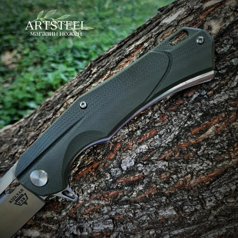 Складной нож LLKB336 Green А-01, сталь D2, рукоять G10 в интернет-магазине art-steel.ru, фото