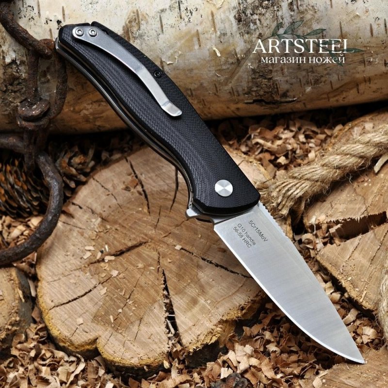 Складной нож, сталь 5Cr15, рукоять G10 в интернет-магазине art-steel.ru, фото