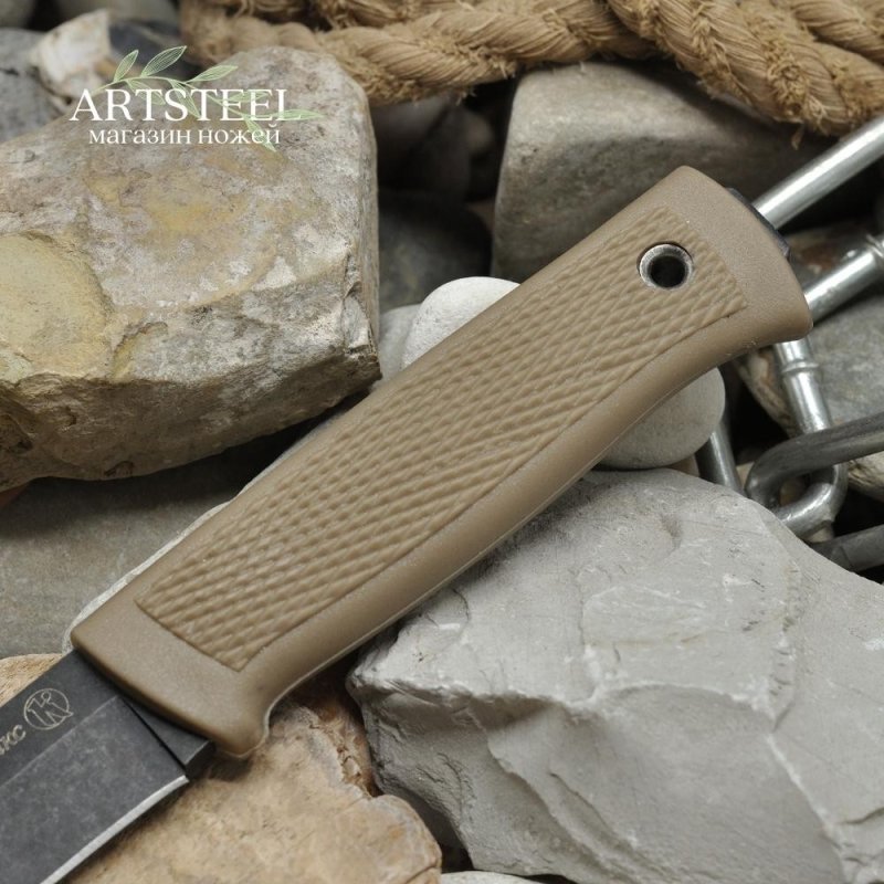 Туристический нож Стрикс, сталь AUS8, рукоять эластрон в интернет-магазине art-steel.ru, фото