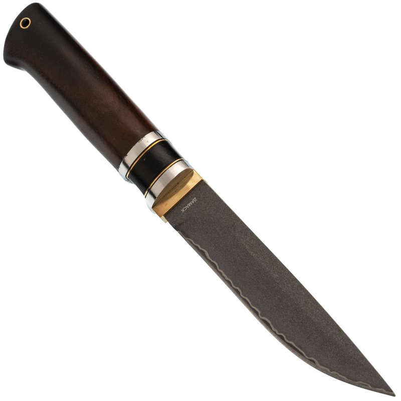Универсальный хозяйственно-бытовой нож Витязь, сталь Дамаск, рукоять дерево в интернет-магазине art-steel.ru, фото