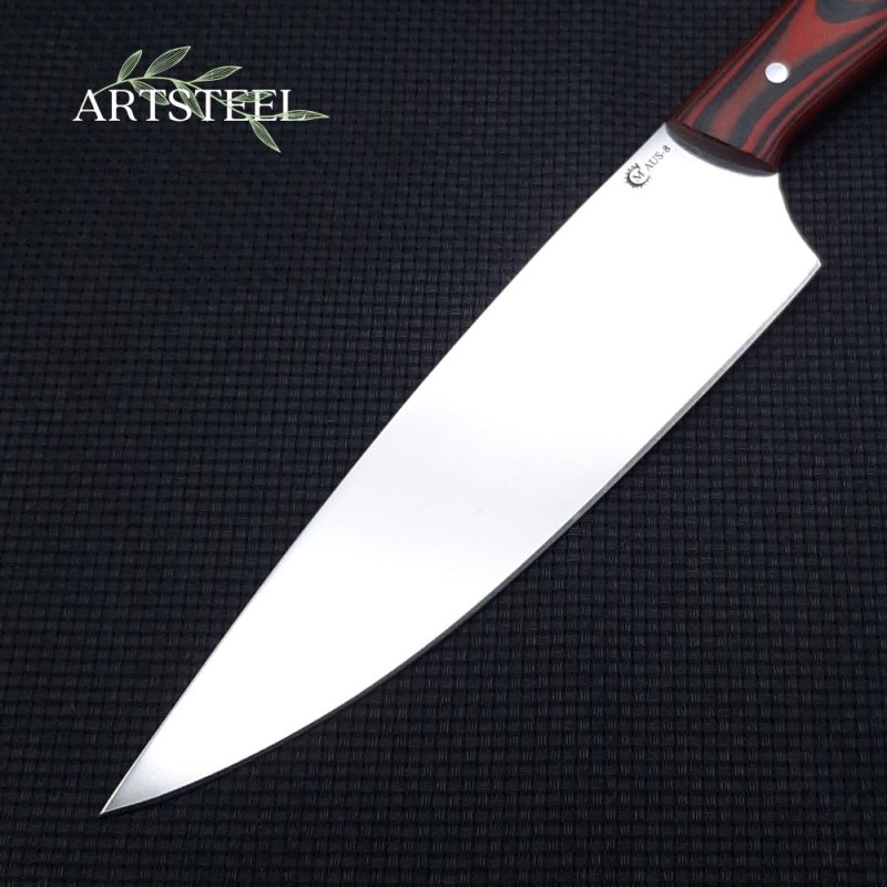 Кухонный нож Хлебный 3 из стали AUS8, рукоять G10 в интернет-магазине art-steel.ru, фото