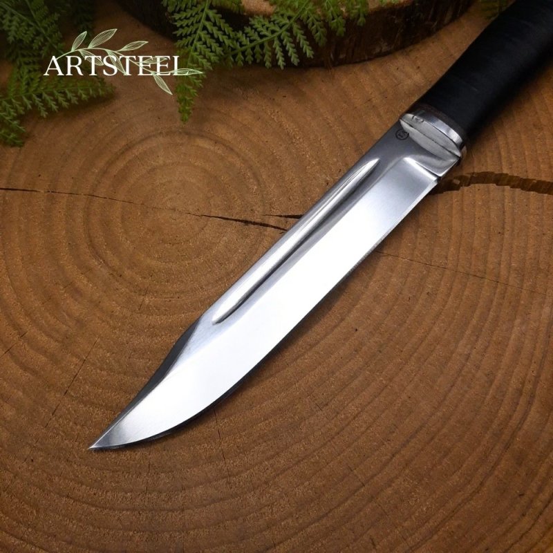 Нож Комбат-2 из стали 95Х18, рукоять кожа в интернет-магазине art-steel.ru, фото