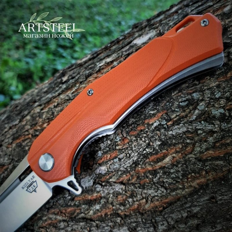 Складной нож LLKB336 Orange А-01, сталь D2, рукоять G10 в интернет-магазине art-steel.ru, фото
