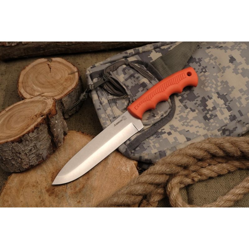 Туристический нож Ачиколь, сталь AUS8, рукоять эластрон в интернет-магазине art-steel.ru, фото