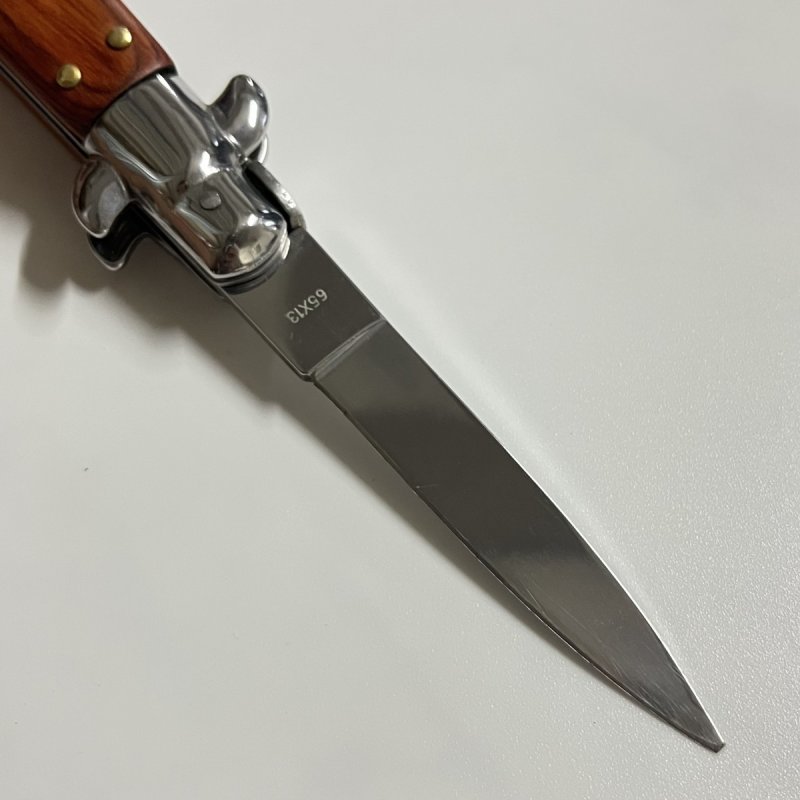 Автоматический складной нож Advisor, сталь 65Х13, рукоять дерево, сталь в интернет-магазине art-steel.ru, фото