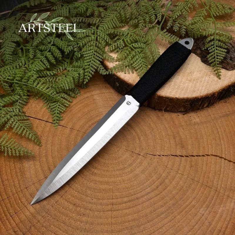 Нож Юст-1 из стали 65Х13, рукоять сталь, нейлон в интернет-магазине art-steel.ru, фото