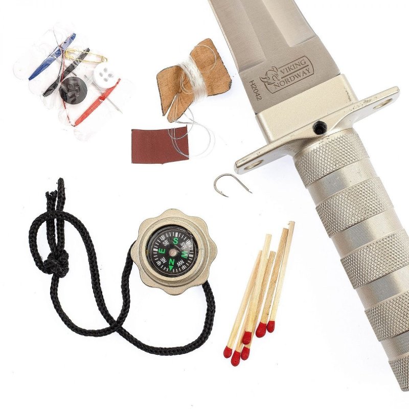 Туристический нож Viking Nordway, сталь 420, рукоять металл в интернет-магазине art-steel.ru, фото