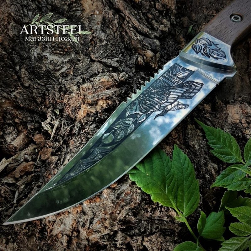 Нож Ф-1 художественно-оформленный в интернет-магазине art-steel.ru, фото