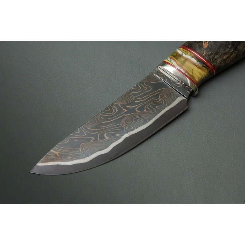 Нож Кайман из стали ламинированной стали, рукоять карельская береза в интернет-магазине art-steel.ru, фото